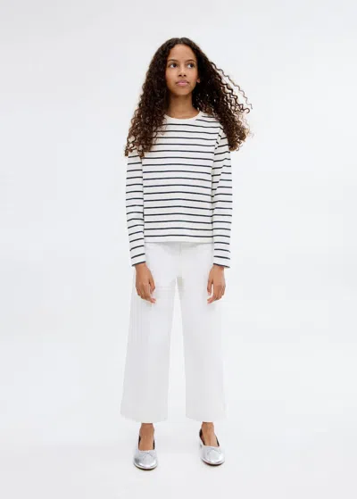 Mango T-shirt Coton À Rayures Bleu Marine - Enfants - 5-6 Ans -  Kids In White