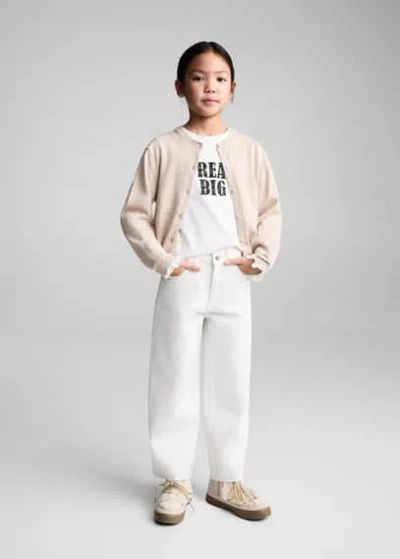 Mango Kids' T-shirt Off White