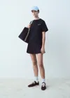 Mango Cotton T-shirt With Printed Message Navy In Navy