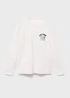 Mango T-shirt Coton Motif En Relief Blanc Cassé - Enfants - 11-12 Ans -  Kids In White