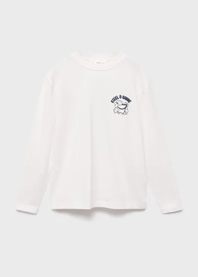 Mango T-shirt Coton Motif En Relief Blanc Cassé - Enfants - 11-12 Ans -  Kids In White