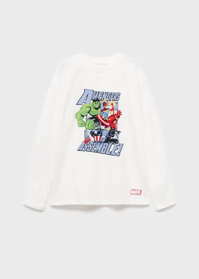 Mango T-shirt Blanc Cassé - Enfants - 11-12 Ans -  Kids In White