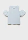 Mango T-shirt Cut Out Bleu Ciel - Enfants - 13-14 Ans -  Kids