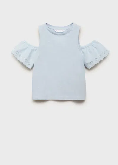 Mango T-shirt Cut Out Bleu Ciel - Enfants - 13-14 Ans -  Kids