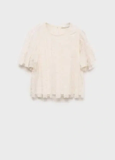 Mango Kids' T-shirt Ecru