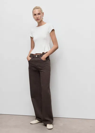 Mango A-line Cotton Tee In White
