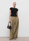 Mango A-line Cotton Tee In Black