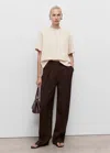 Mango T-shirt En Coton Oversize Gris Clair/pastel - Femme - L -