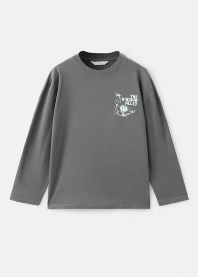 Mango Kids' T-shirt Grey In Gray