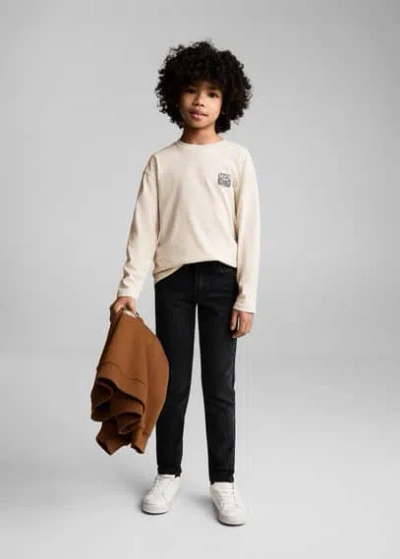 Mango Kids' T-shirt Ice Grey