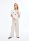 Mango Short-sleeved Printed T-shirt Off White In White