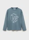 Mango T-shirt Imprimé Manches Courtes Bleu - Enfants - 13-14 Ans -  Kids In Blue