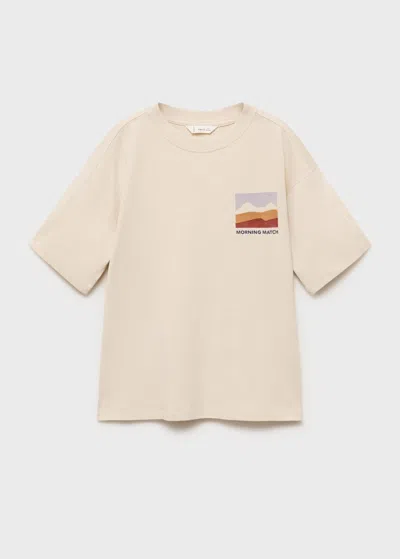 Mango Kids' T-shirt Sand In Neutral