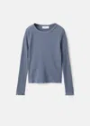 Mango T-shirt Indigo Blue In Blue