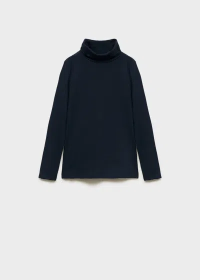 Mango T-shirt Manches Longues Col Roulé Bleu Marine - Enfants - 13-14 Ans -  Kids In Black