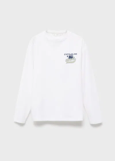Mango T-shirt Blanc - Enfants - 9-10 Ans -  Kids In White