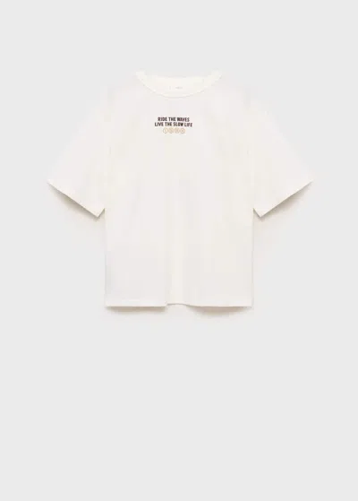 Mango Kids' T-shirt Off White