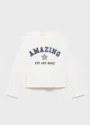 Mango T-shirt Off White In White