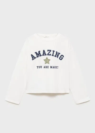 Mango Kids' T-shirt Off White
