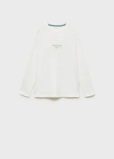 Mango Kids' T-shirt Off White