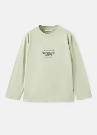Mango Kids' T-shirt Pastel Green