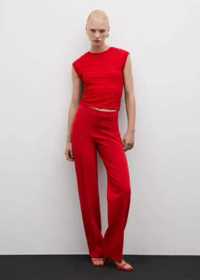 Mango T-shirt In Rouge