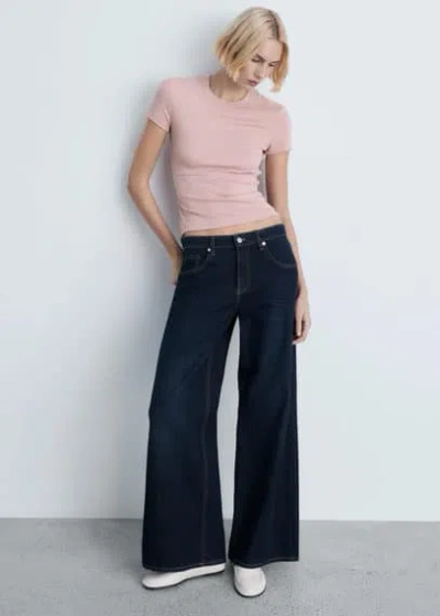 Mango T-shirt Rose Pastel - Femme - Xl -