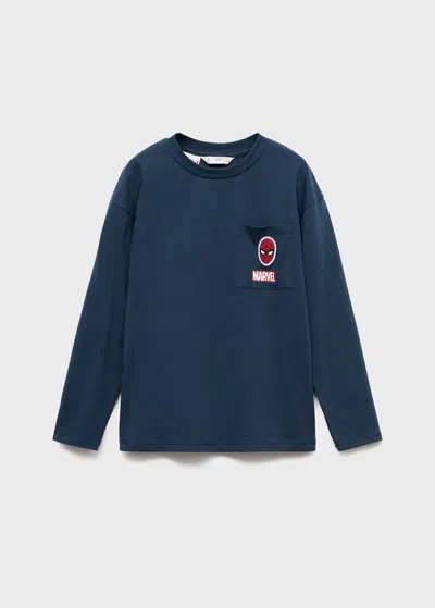 Mango T-shirt Bleu Marine - Enfants - 7-8 Ans -  Kids In Blue