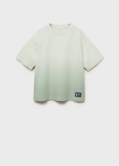 Mango Kids' Tie-dye T-shirt Pastel Green