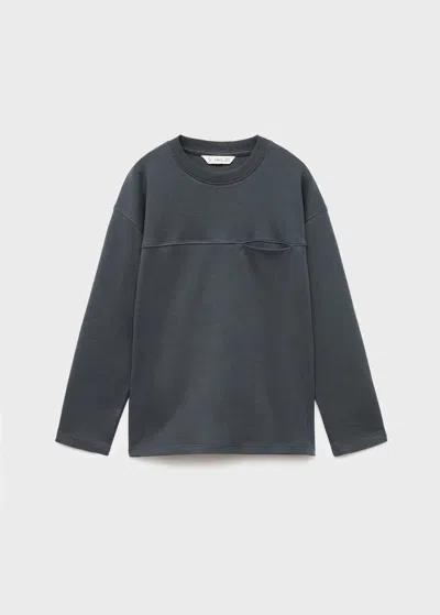 Mango T-shirt Gris Anthracite - Enfants - 13-14 Ans -  Kids In Gray