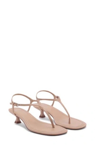 Mango T-strap Sandal In Medium Brown