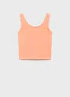 Mango Kids' Tank Top With Embroidered Detail