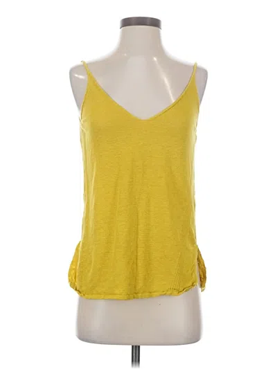 Pre-owned Mango Tank Top Yellow Halter Neckline Tops