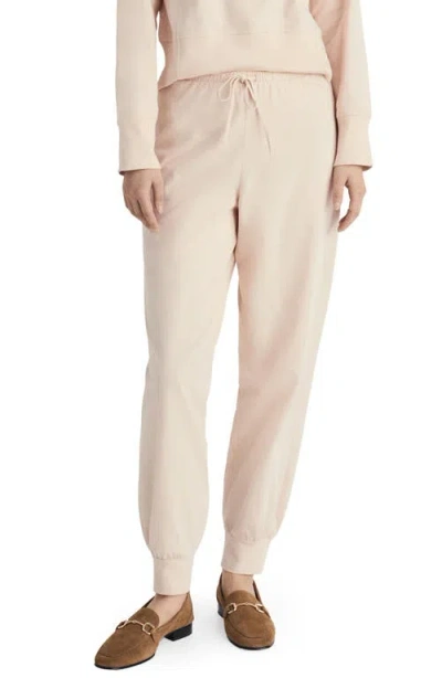 Mango Tapered Cotton Joggers In Salmon