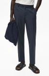 Mango Tapered Crop Chinos In Blue