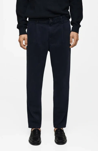 Mango Tapered Jeans In Black