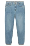 Mango Tapered Jeans In Medium Blue