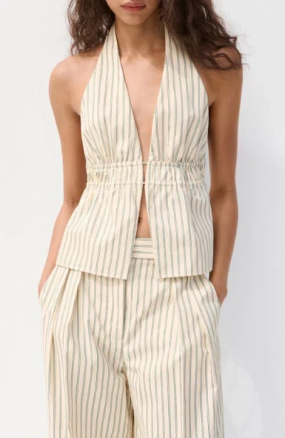 Mango Tatin Backless Halter Top In Neutral
