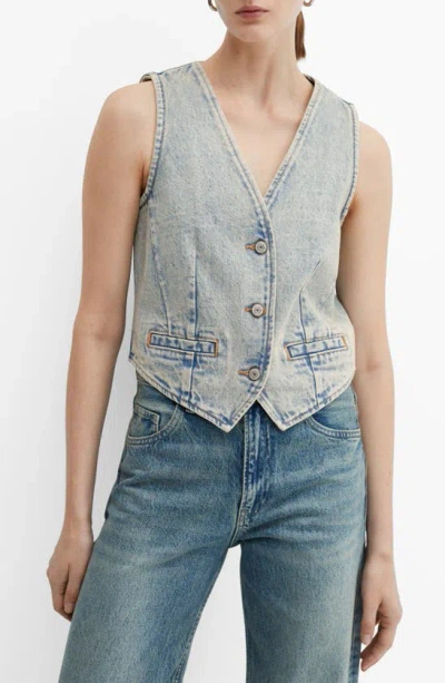 MANGO TAYLOR CROP DENIM VEST