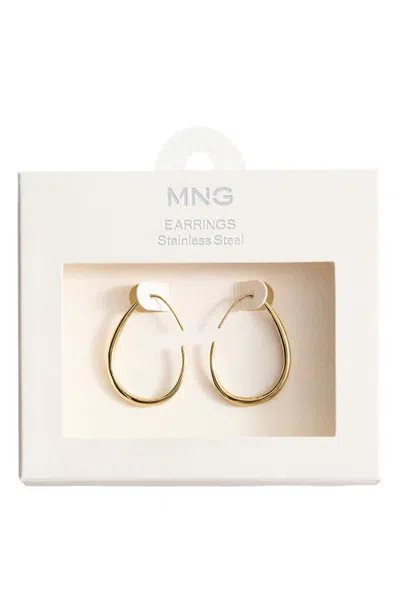 Mango Teardrop Hoop Earrings In Gold