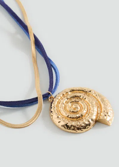 Mango Teen 2 Pack Of Necklaces Blue