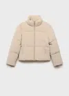 Mango Teen Soft Quilted Anorak In Neutral