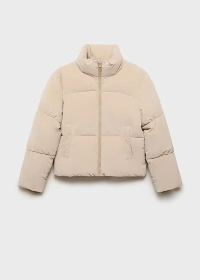 Mango Teen Soft Quilted Anorak In Neutral