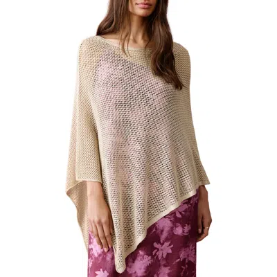 Mango Teen Asymmetric Lurex Knit Cap In Neutral