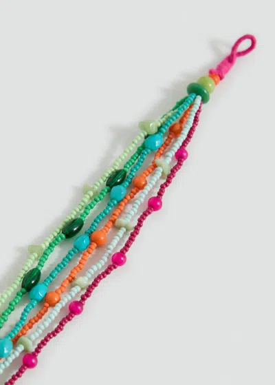 Mango Teen Beaded Bracelet Orange