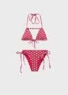 Mango Teen Triangle Bikini In Red