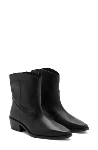 Mango Teen Block Heel Bootie In Black