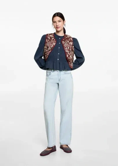 Mango Teen Blouse Dark Navy