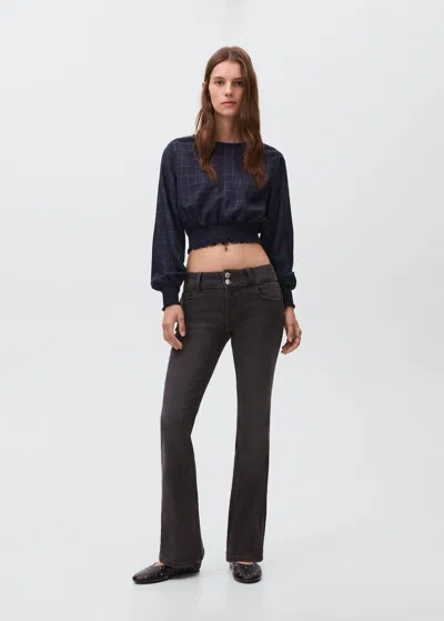 Mango Teen Blouse Lurex À Carreaux Bleu Marine - Fille - L -