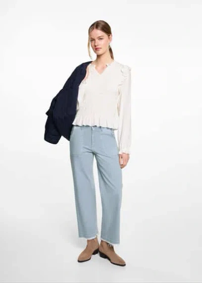 Mango Teen Blouse Off White